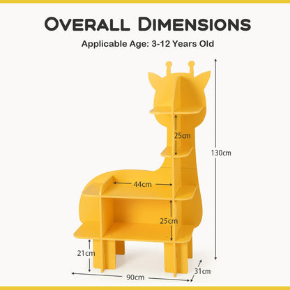 Kids Toy Storage Organizer with Anti-Toppling System for Play Room Nursery Kindergarten-Yellow