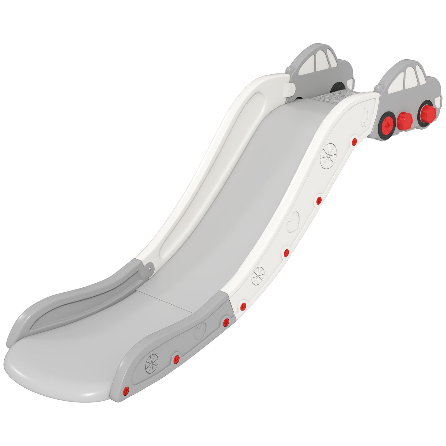 AIYAPLAY Kids Slide for Bed, Sofa, with Extended Length, Easy to assemble and Store, Grey
