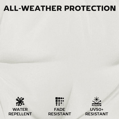 Outsunny Set of 6 Outdoor Seat Cushions with Machine Washable Cover, Water Repellent Seat Cushions Cream White