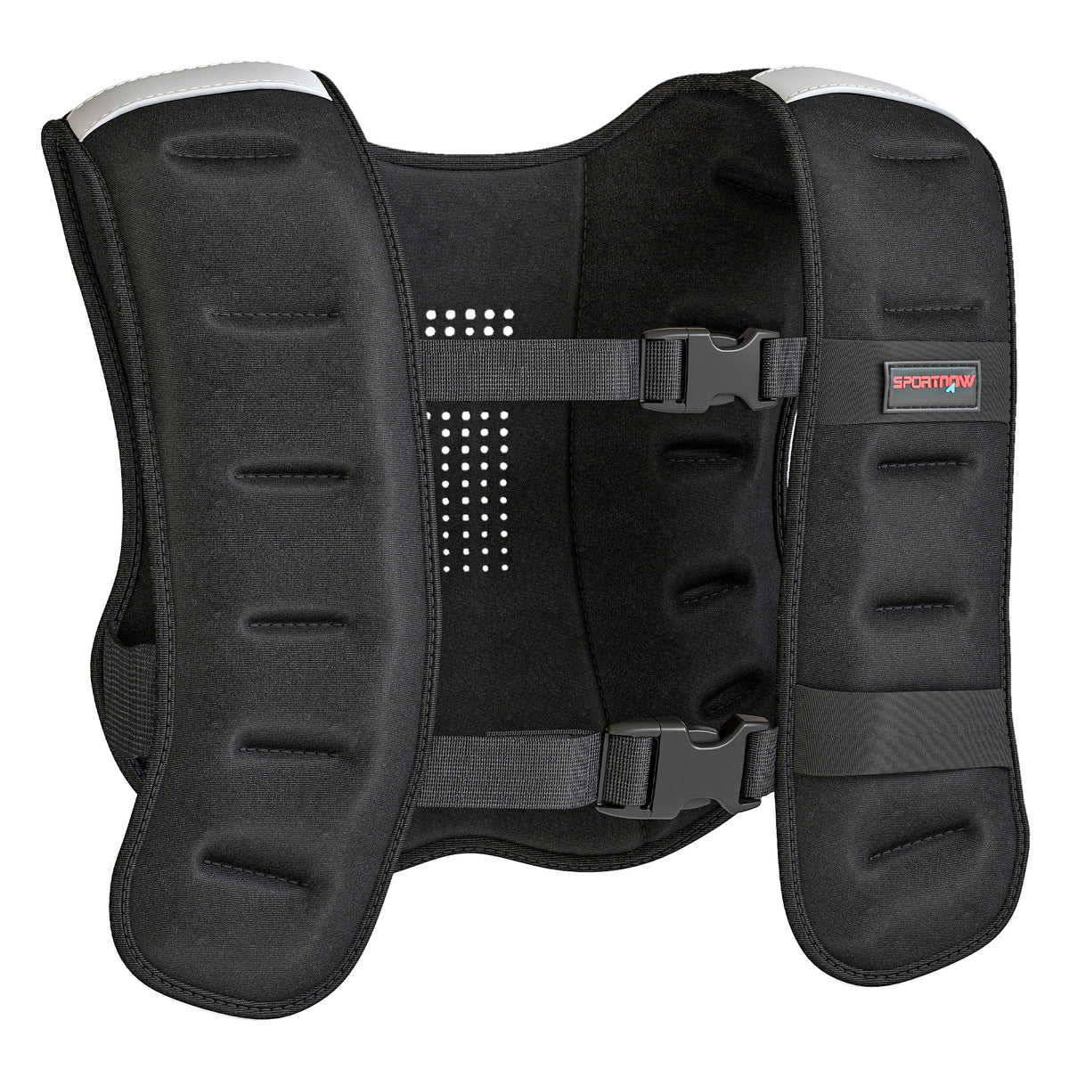 SPORTNOW Weighted Vest, 5 kg Weight Vest with Adjustable Straps, Reflective Strips, Black