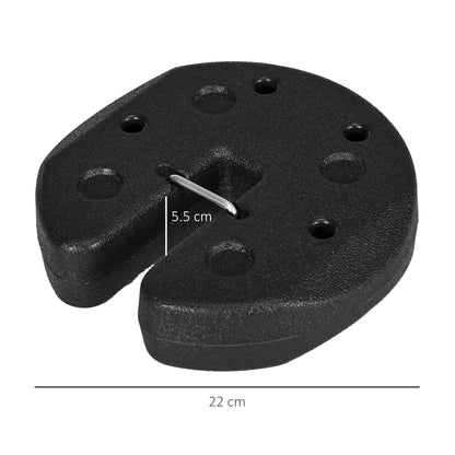 12KG Gazebo Weights Set of 4, Weights for Gazebo Legs with Reinforce Pins and Carry Belt, for Canopies Marquees Tents