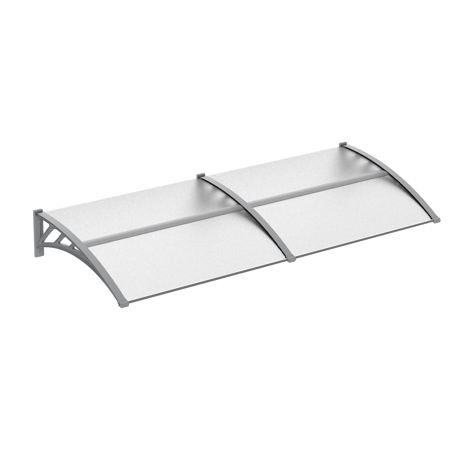 Outsunny Front Door Canopy Outdoor Awning Aluminium Rigid Plastic Poly ...
