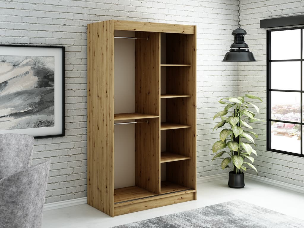 Leto Y Sliding Door Wardrobe 120cm