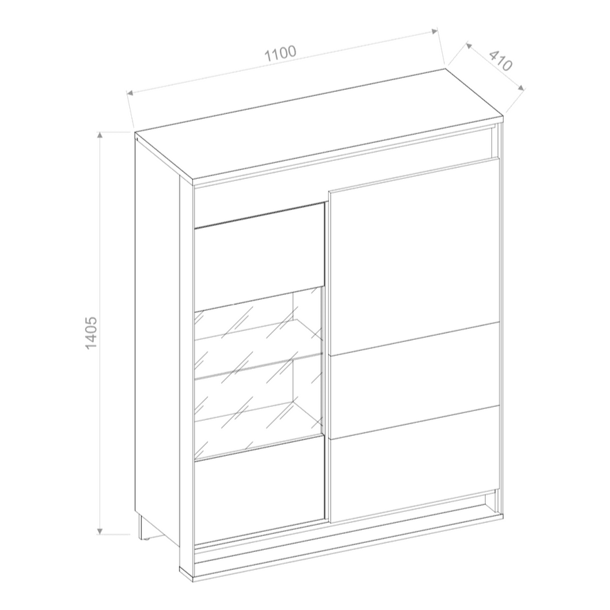 Quant QA-06 Display Cabinet 110cm