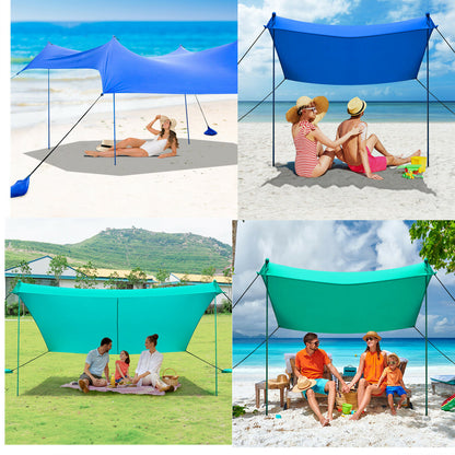 Portable Sunshade Canopy Waterproof Tent UPF 50 + UV 4 Sandbags