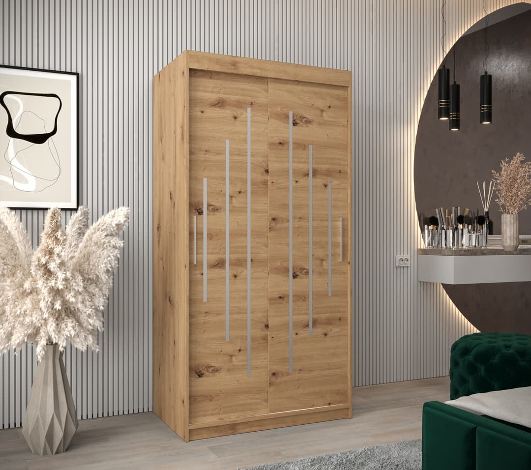 York Sliding Door Wardrobe 100cm