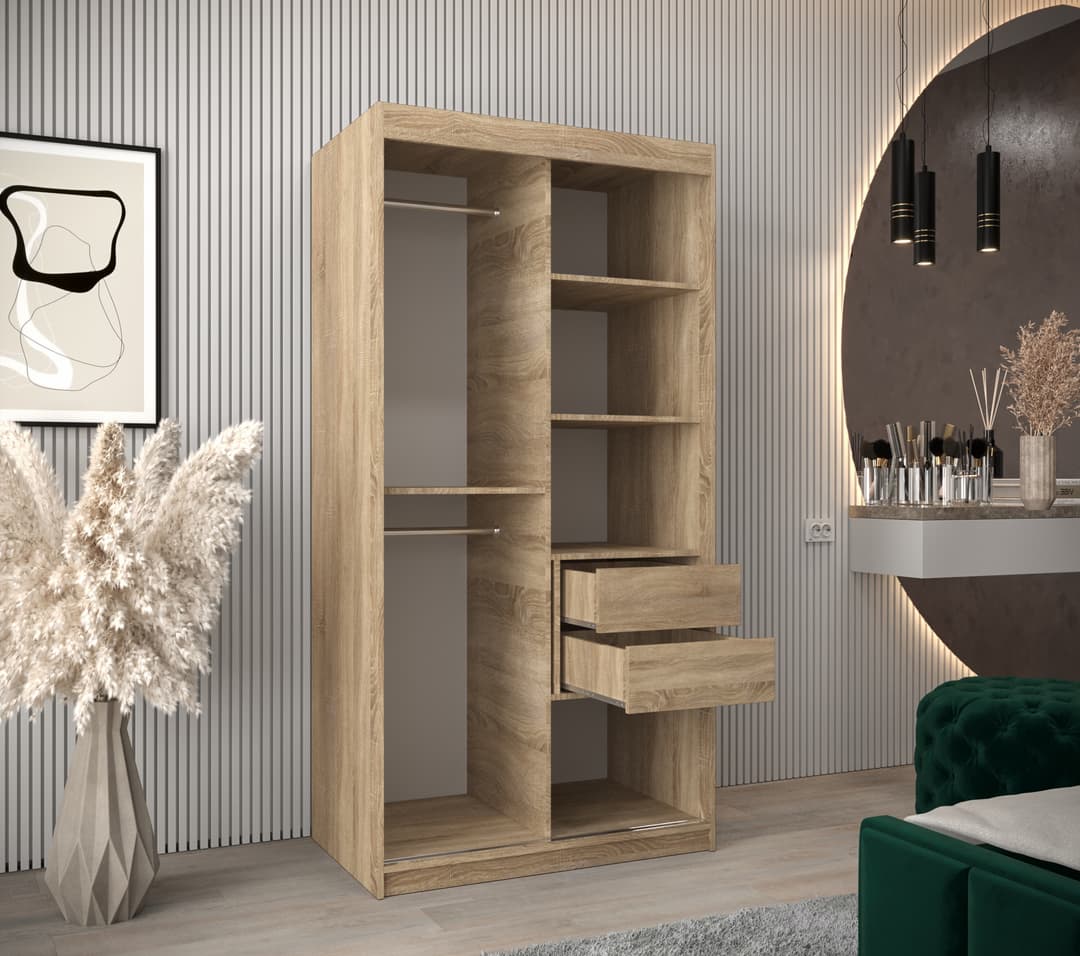 Roma II Sliding Door Wardrobe 100cm