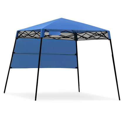 1.8M x 1.8M Pop Up Gazebo with 1 Side Panel-Blue