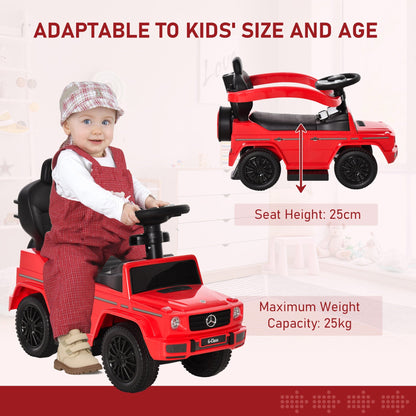 Benz G350 Ride-On Push Along Car Sliding Walker Floor Slider Stroller Toddler Vehicle, Red