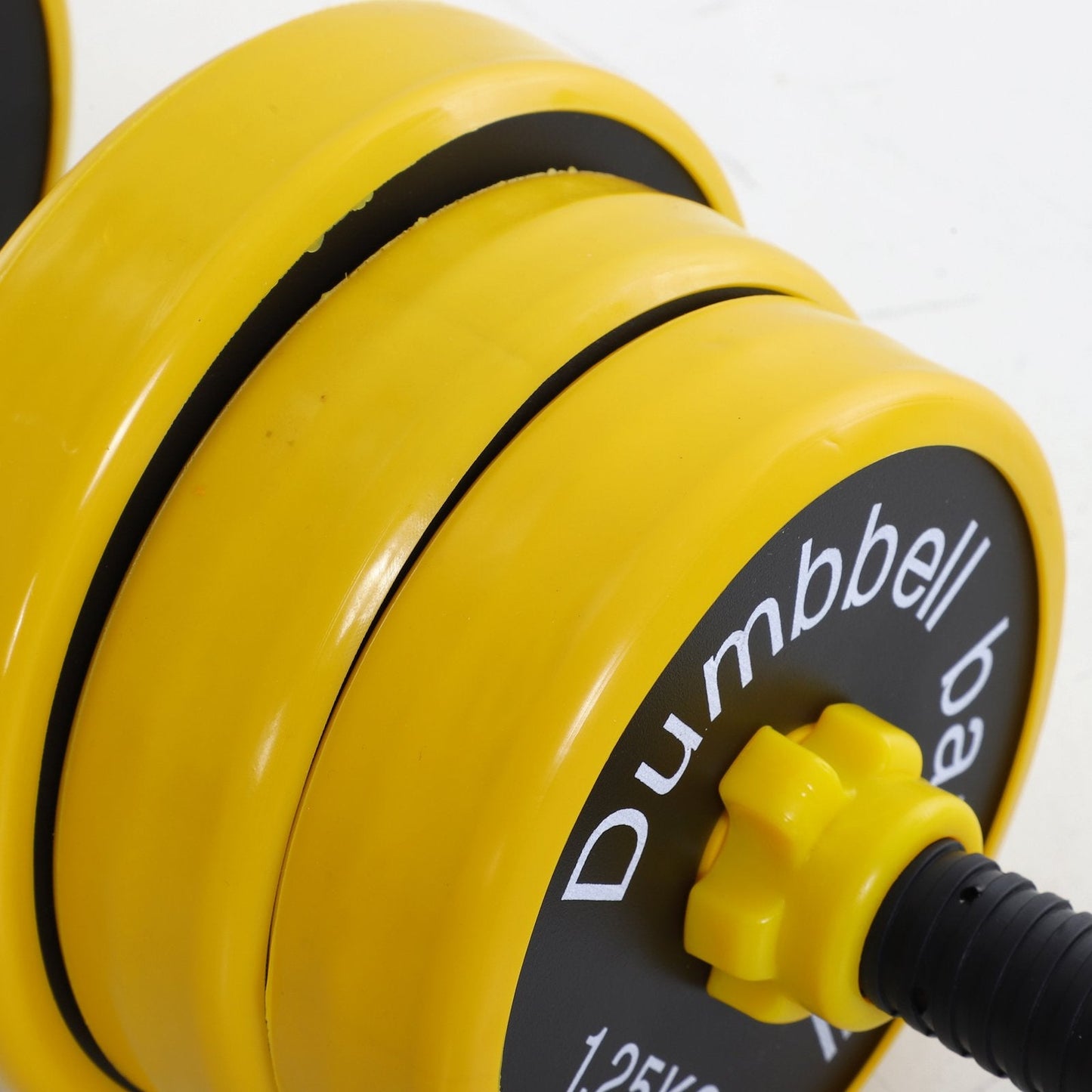 HOMCOM Adjustable 20KGS Barbell & Dumbbell Set Fitness Home Gym Plate Bar Clamp Rod