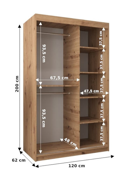 Elypse Sliding Door Wardrobe 120cm