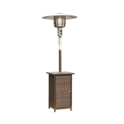 12KW Standing Rattan Outdoor Garden Heater - Brown