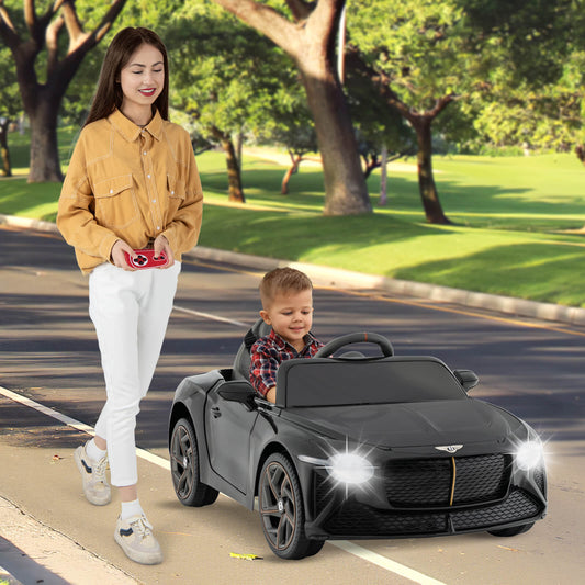 12V Licensed Bentley Bacalar Kids Ride On Car with Scissor Doors and Lights-Black