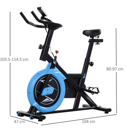 Upright Stationary Exercise Bike Belt Drive Home Gym Indoor Cycling with LCD Monitor