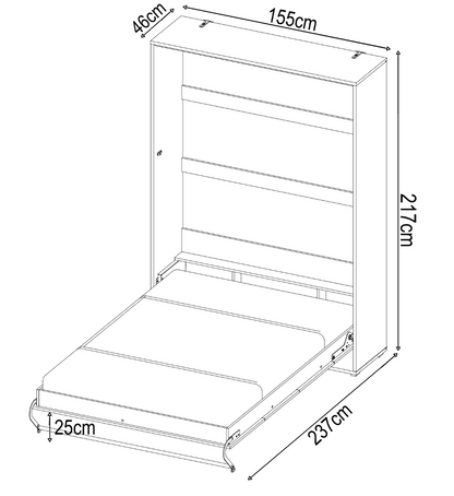 CP-01 Vertical Wall Bed Concept 140cm
