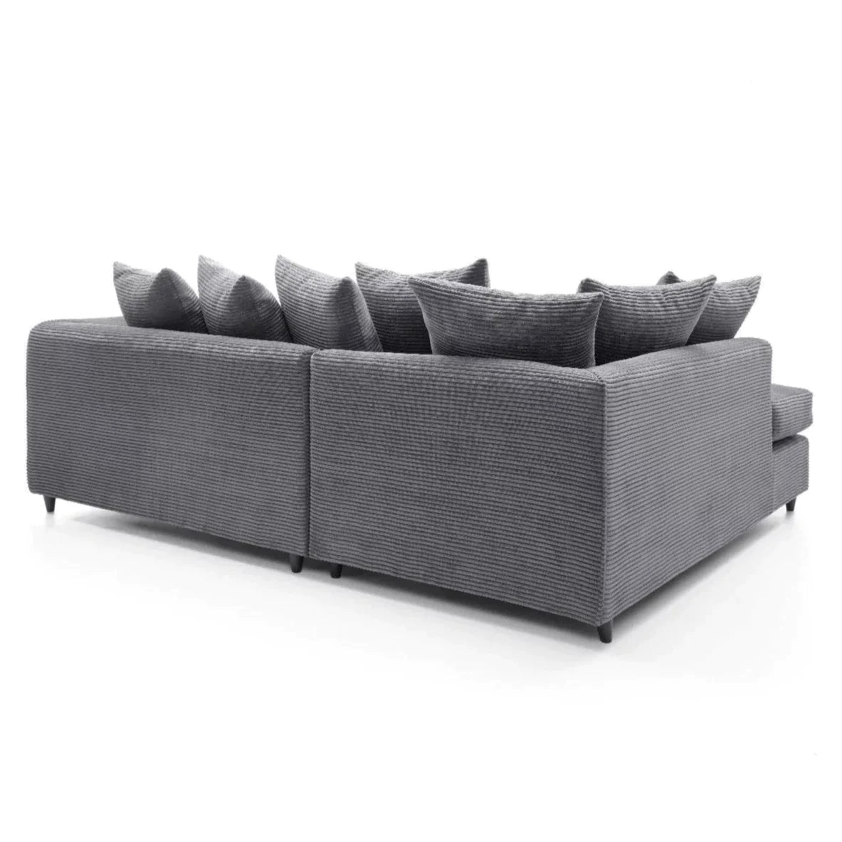 Jumbo Cord Grey Corner Sofa