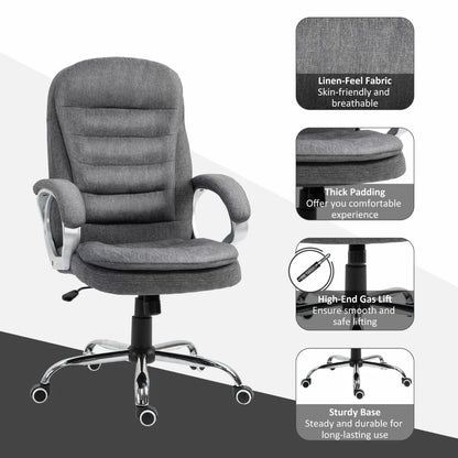 Executive Style Ergonomic Extra Padded Swivel Office Chair - 2 Colours