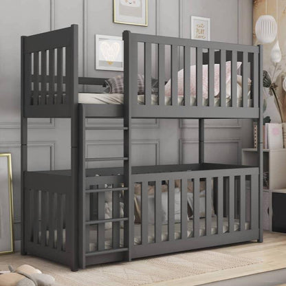 Wooden Bunk Bed Konrad with Cot Bed