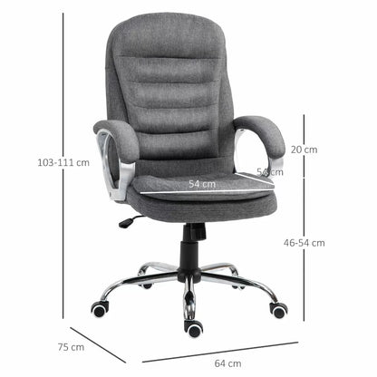 Executive Style Ergonomic Extra Padded Swivel Office Chair - 2 Colours