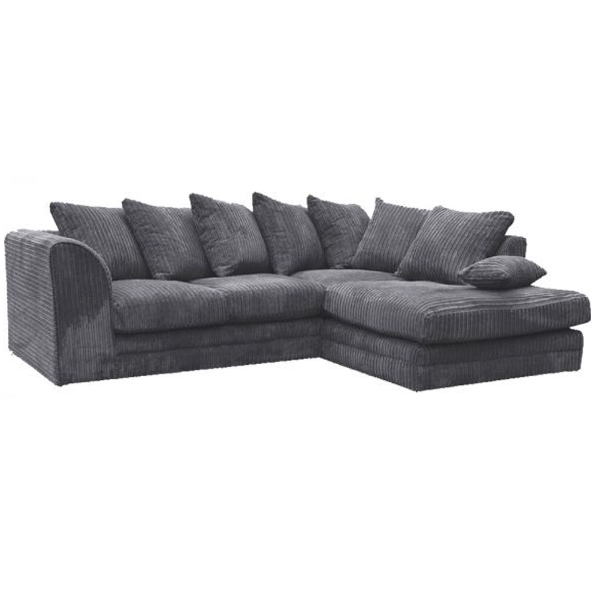 Desmond Jumbo Cord Corner Sofa - Black and Other Colours