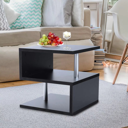 S-Shape Cube Side Table - Black or White
