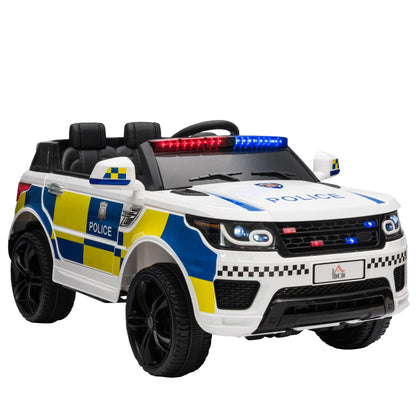 12V Kid Electric Ride On Police Car w/ Remote Siren Light Bluetooth 3-6 Years