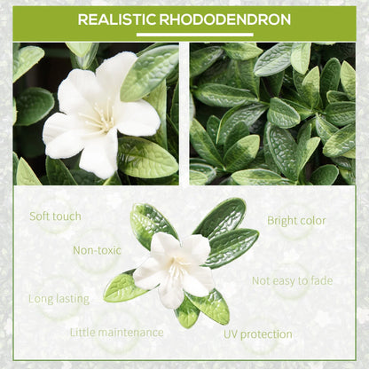 12 Pieces 50L x 50W cm Artificial Rhododendron Wall Panel UV Resistant (3 square meters)