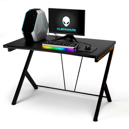 Ergonomic Gaming Computer Desk with Curved Front