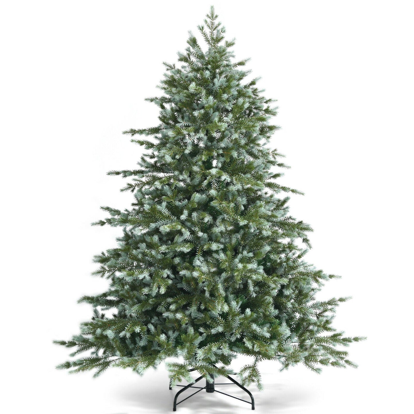 Snow Effect Christmas Tree with Folding Metal Stand and 892 Branch Tips