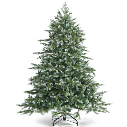 Snow Effect Christmas Tree with Folding Metal Stand and 892 Branch Tips