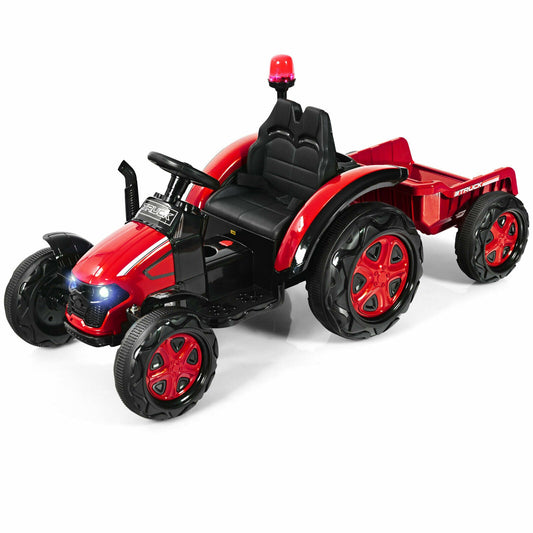 12V Kids Ride On Tractor Electric Car with Remote Control-Red