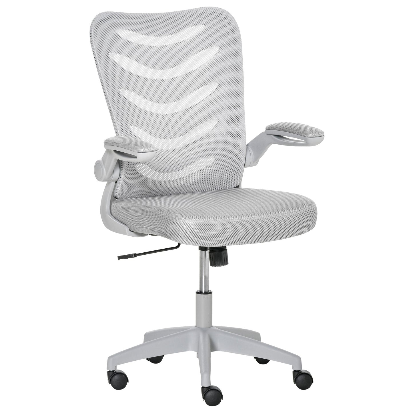 Vinsetto Mesh Office Chair Swivel Task Computer Chair for Home w/ Lumbar Support, Grey