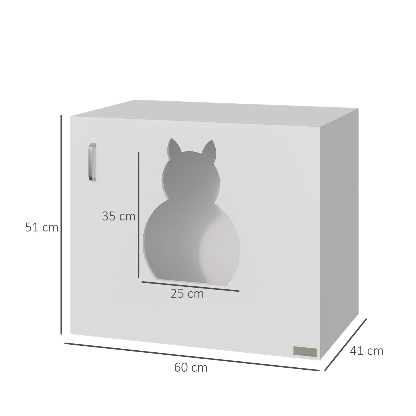 Pawhut Cat Litter Box Bathroom Furniture-White