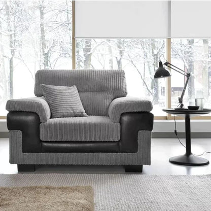 Samson Corded Fabric Corner Sofa Set