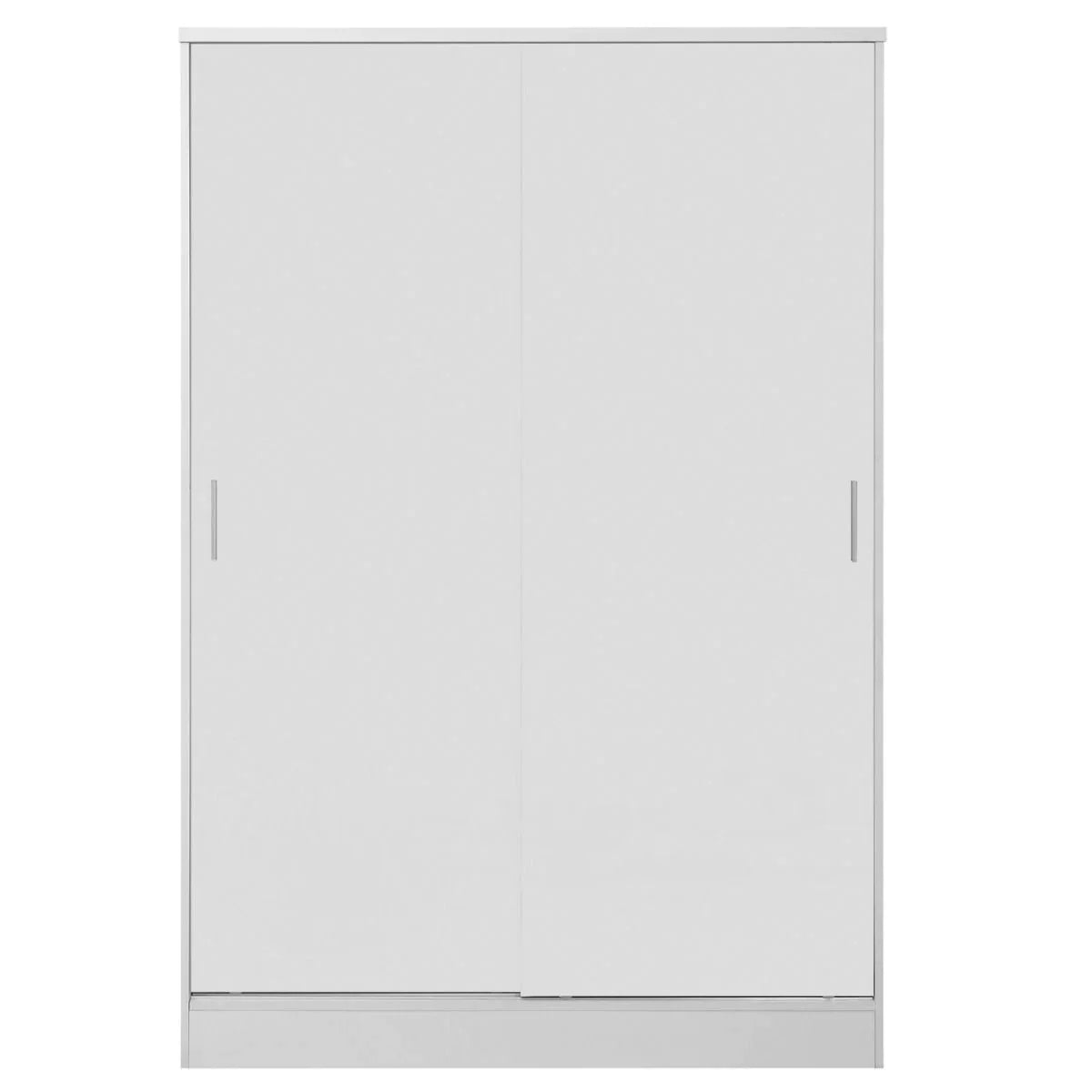 3 Piece Reflect High Gloss XL 2 Door Sliding Door Wardrobe Set - Matt White