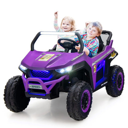 12V Battery Powered Electric Car 2-Seater Kids Ride on UTV-Purple