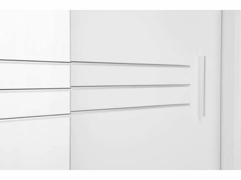 Hiroko 3 Door Sliding Wardrobe 250cm - White or Grey