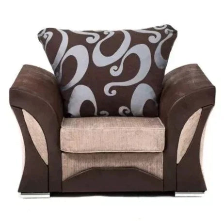 Ferol Fabric Larger Corner Sofa - Black/Grey