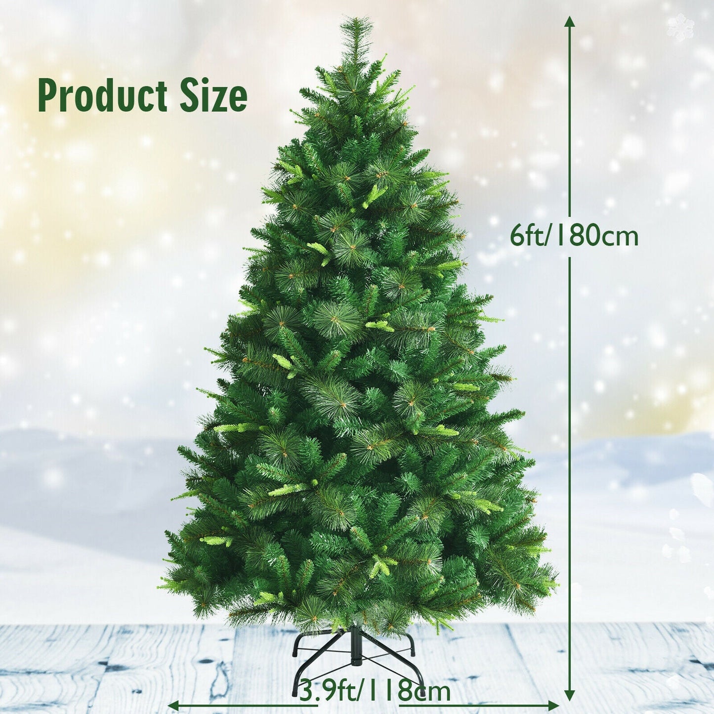 180cm PVC Xmas Tree with 787 Mixed Branch Tips