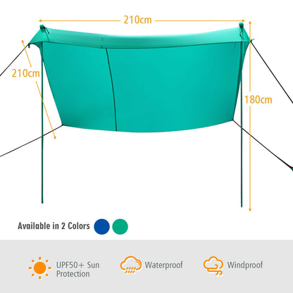 Portable Sunshade Canopy Waterproof Tent UPF 50 + UV 4 Sandbags