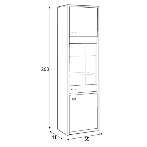 Belize BZ-03 Tall Display Cabinet