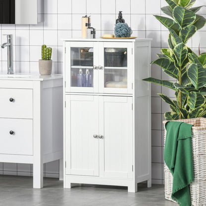 Bathroom Floor Cabinet Storage Unit Kitchen Cupboard with Doors & Adjustable Shelf