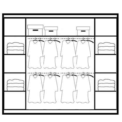 Wokingham Sliding Door Mirror 225cm Wardrobe - Platinum