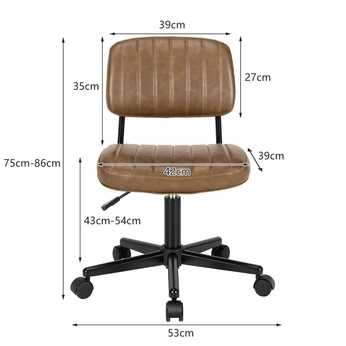 Adjustable Ergonomic Leisure Chair with PU Leather