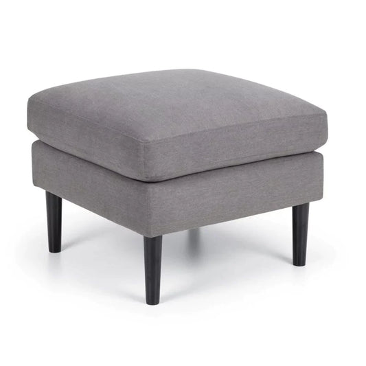 Monza Upholstered Linen Fabric Ottoman Seat- Grey