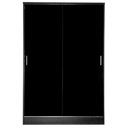 Reflect High Gloss XL 2 Door Sliding Wardrobe - Black