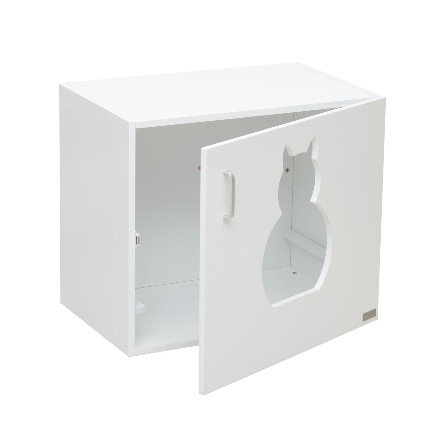 Pawhut Cat Litter Box Bathroom Furniture-White