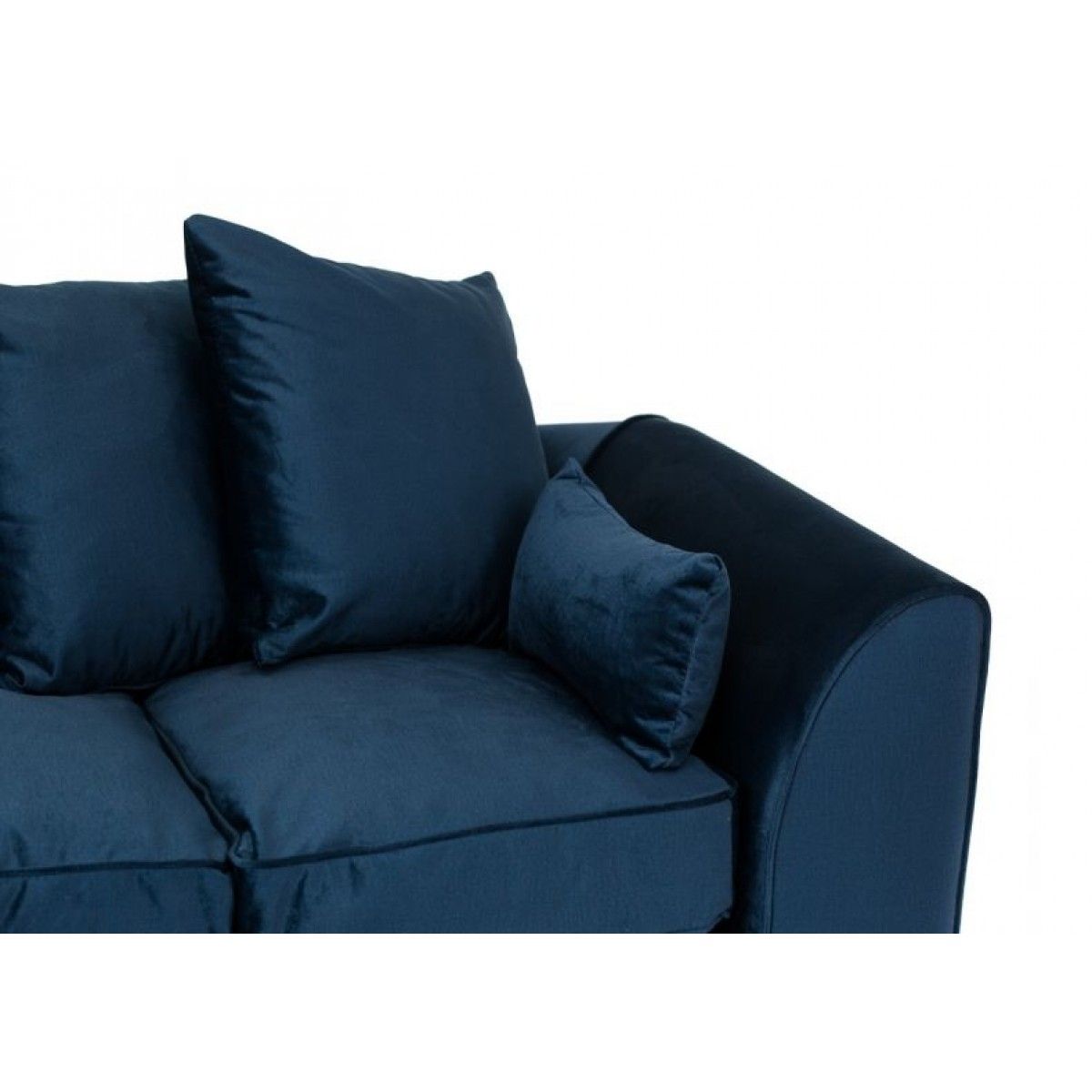 Chicago Velvet Corner Sofa - Dark Blue