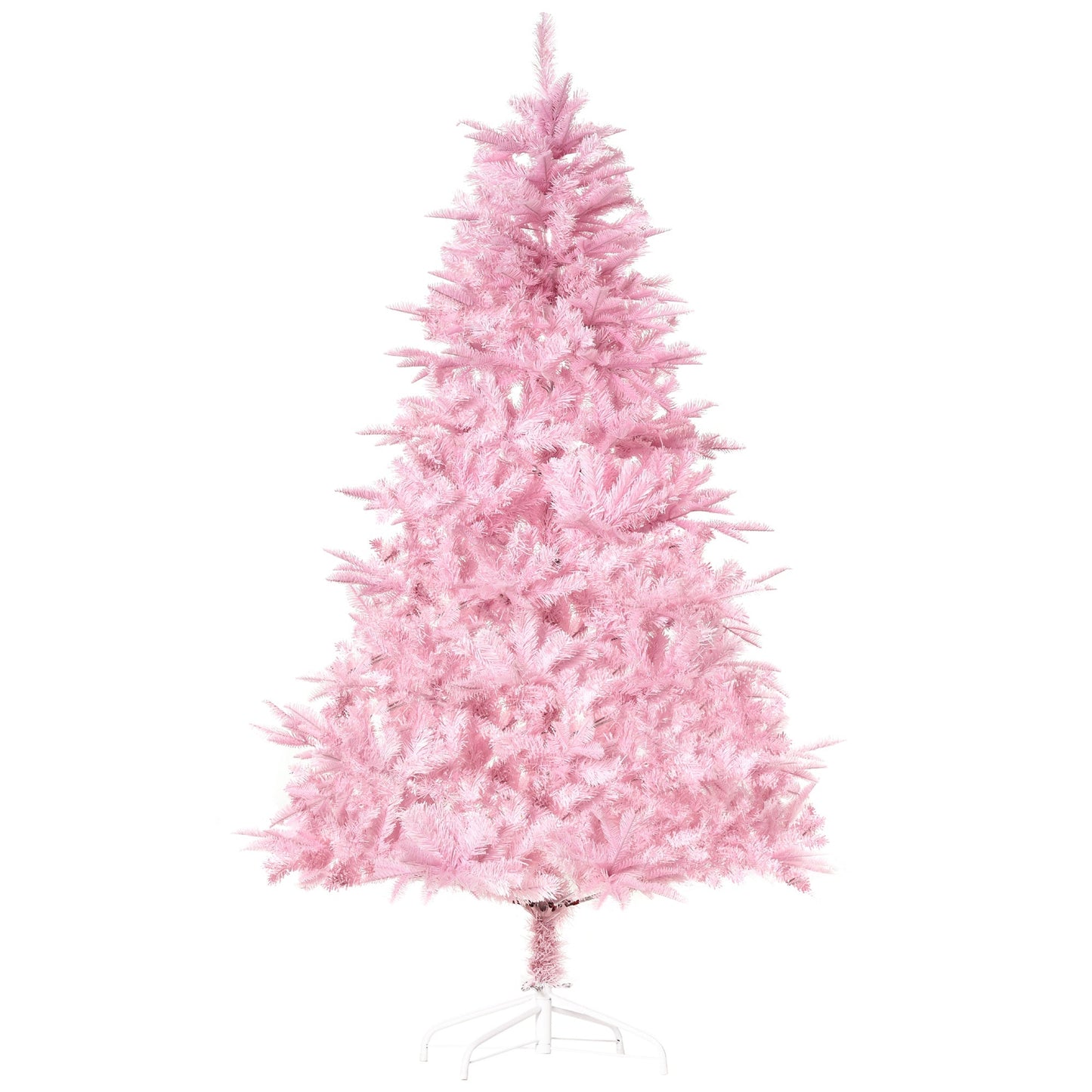 HOMCOM 5FT Artificial Christmas Tree Holiday Xmas Holiday Tree Decoration with Automatic Open for Home Party, Pink