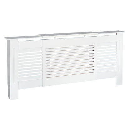 Radiator Cover MDF-White 140-204L x 21W x 83H cm MDF